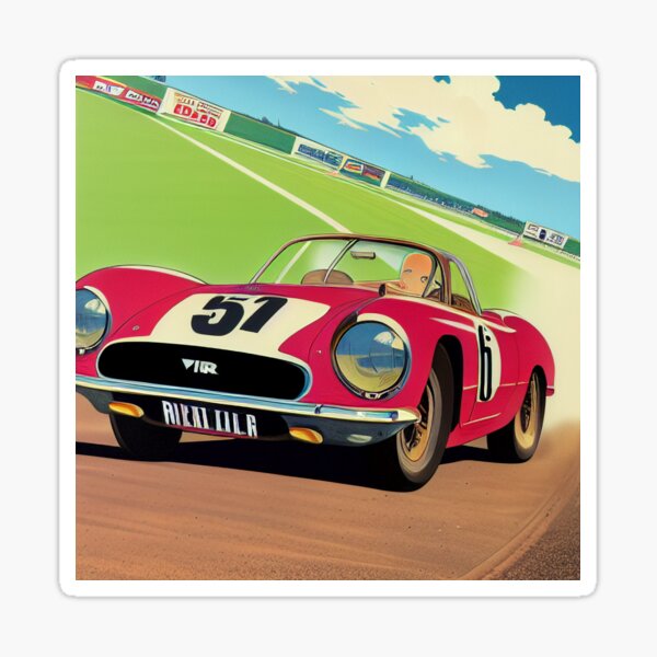 Vintages klassisches F1-Formel-1-Auto-Poster Sticker