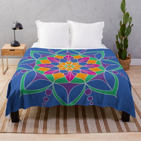 Item preview, Blue Rangoli Flower designed and sold by floralfan.