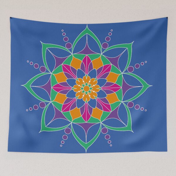 Item preview, Blue Rangoli Flower designed and sold by floralfan.