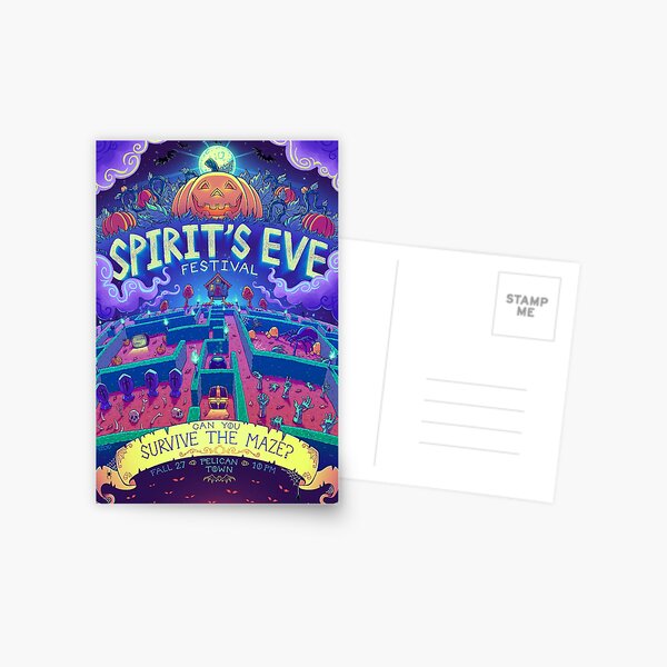 Stardew Valley Spirit's Eve Postcard