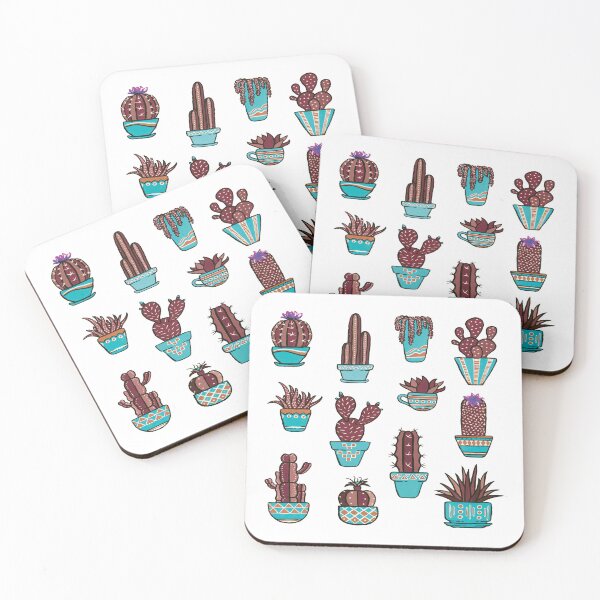 Item preview, Cacti in Turquoise Pots designed and sold by Pavnud.