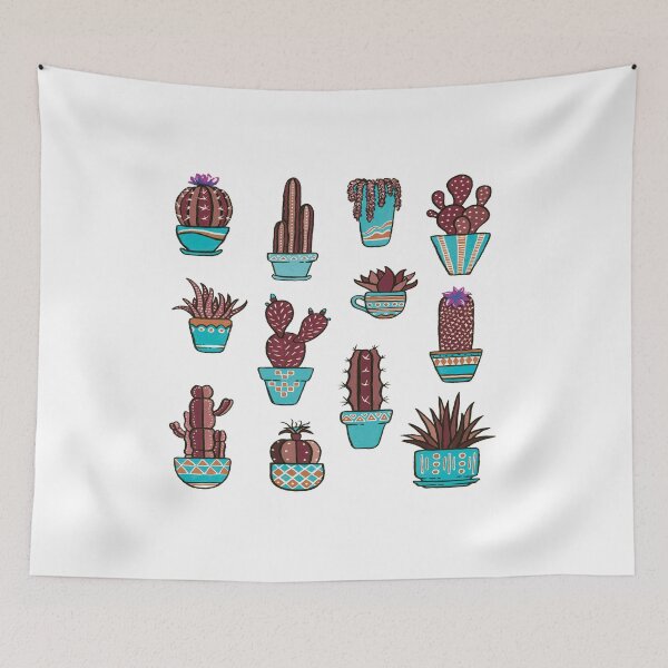 Item preview, Cacti in Turquoise Pots designed and sold by Pavnud.