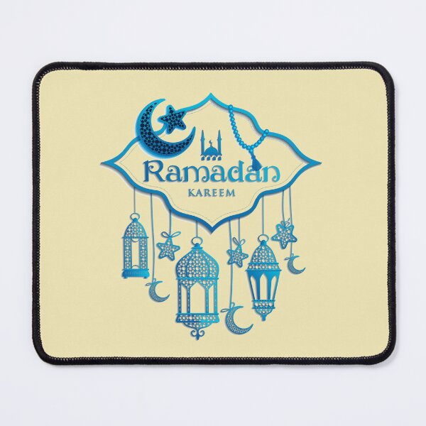 Item preview, Lantern decoration of Quran, Ramadan Kareem, blue, stars designed and sold by AnadAA.