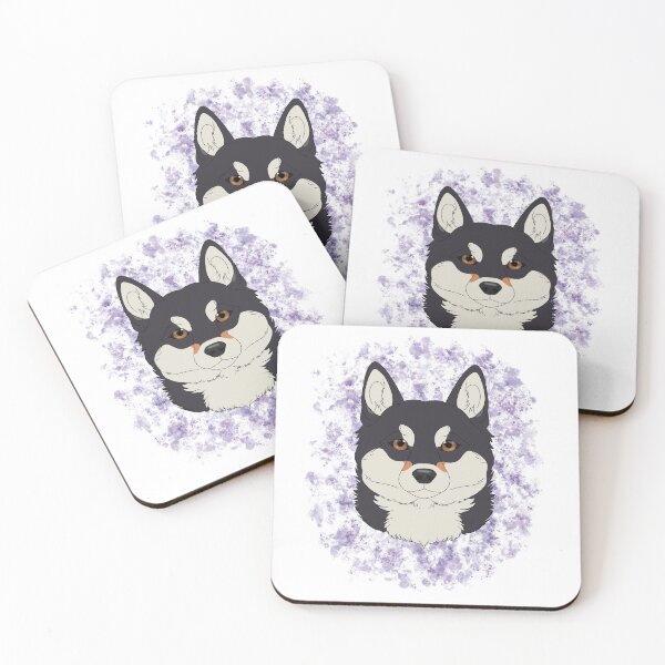 Item preview, Shiba Inu Black and tan with watercolour designed and sold by Cynthiaetal.