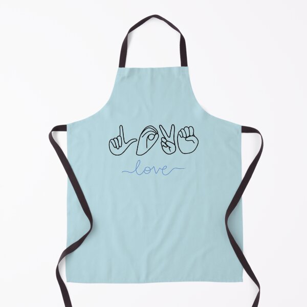 Item preview, ASL Love Finger Spelled in Blue designed and sold by CreativeKari.