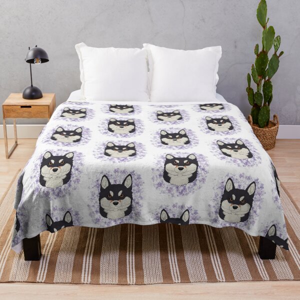 Item preview, Shiba Inu Black and tan with watercolour designed and sold by Cynthiaetal.