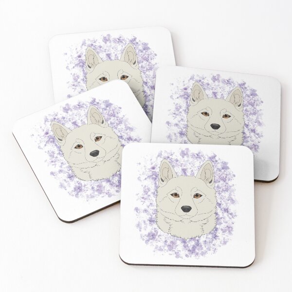 Item preview, Shiba Inu White with watercolour designed and sold by Cynthiaetal.