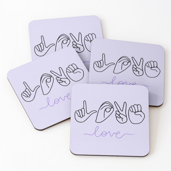 Item preview, ASL Love Finger Spelled in Purple designed and sold by CreativeKari.