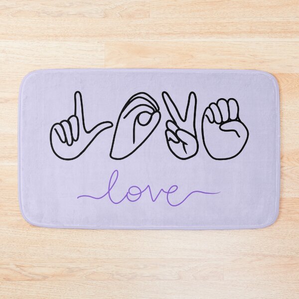 Item preview, ASL Love Finger Spelled in Purple designed and sold by CreativeKari.