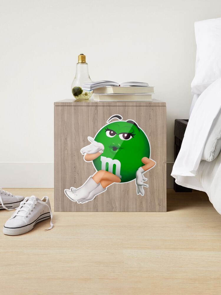 Green M&M character Postcard for Sale by Trasarual