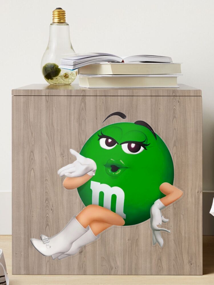 Green M&M character Postcard for Sale by Trasarual