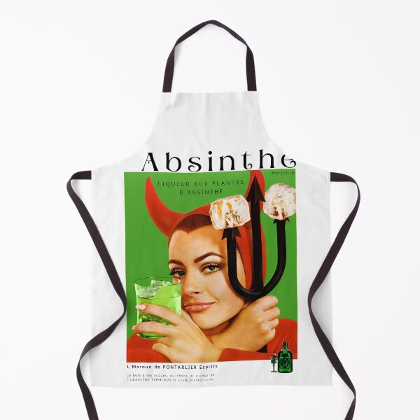 Item preview, Vintage absinthe kills green fairy liquor female devil alcoholic beverages advertisement poster / posters art designed and sold by Jéanpaul Ferro.