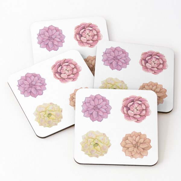 Item preview, Pink Succulent - Set of Four designed and sold by Pavnud.