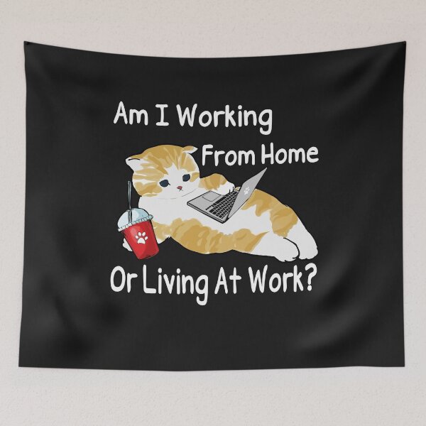Item preview, Am I Working From Home Or Living At Work Funny Retro Vintage designed and sold by Lazza-Tracks.