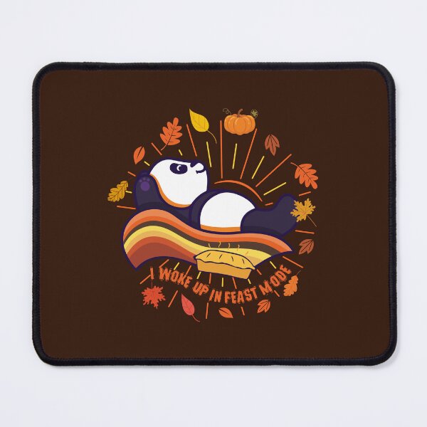 Item preview, Cute and Witty Panda on Fall Color Rainbow Happy Thanksgiving I WOKE UP IN FEAST MODE Turkey Day Matching Family Thanksgiving Day Trendy Autumn themed Design designed and sold by zenturtlemerch.