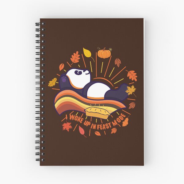 Item preview, Cute and Witty Panda on Fall Color Rainbow Happy Thanksgiving I WOKE UP IN FEAST MODE Turkey Day Matching Family Thanksgiving Day Trendy Autumn themed Design designed and sold by zenturtlemerch.