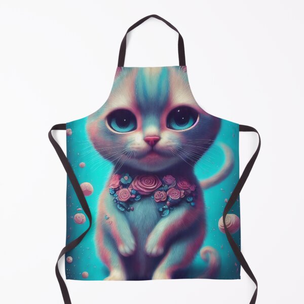 Item preview, Kawaii little blue cat designed and sold by ladarkepoque.