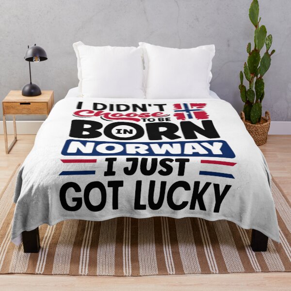 Item preview, Norway Norwegian Norway Flag I Just Got Lucky Funny designed and sold by ShopTheStyle.