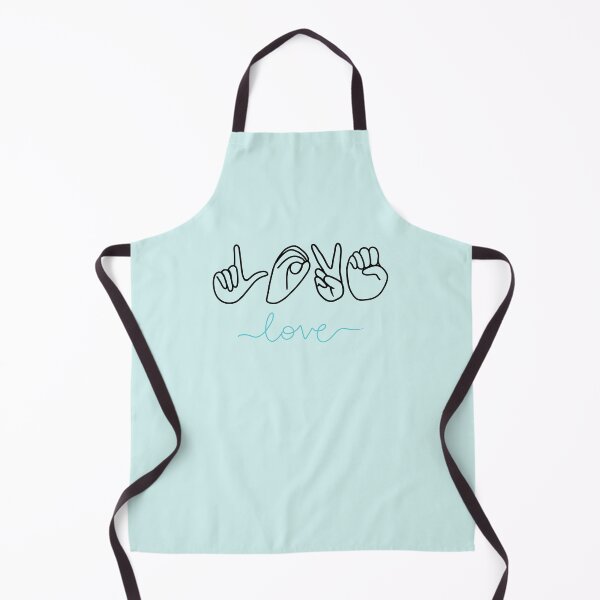 Item preview, ASL Love Finger Spelled in Teal designed and sold by CreativeKari.