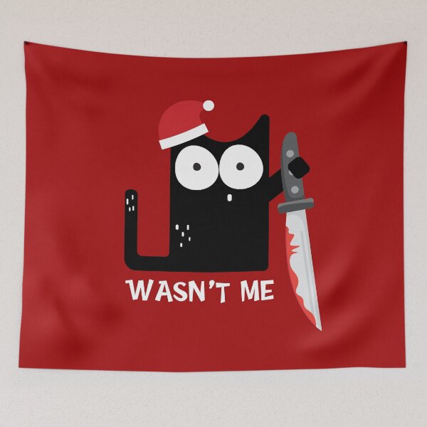Item preview, Black Evil Cat Saying Funny Christmas  designed and sold by Urosek.
