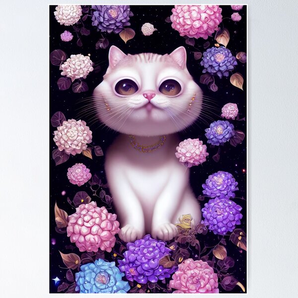 Item preview, Kawaii beautiful little cat designed and sold by ladarkepoque.