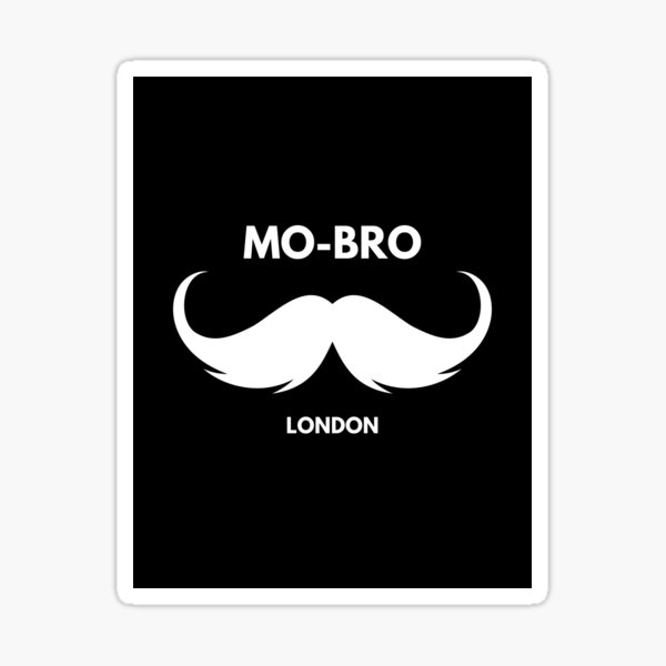 "MOvember Inspired Moustache TShirt MOBro London v1" Sticker for Sale