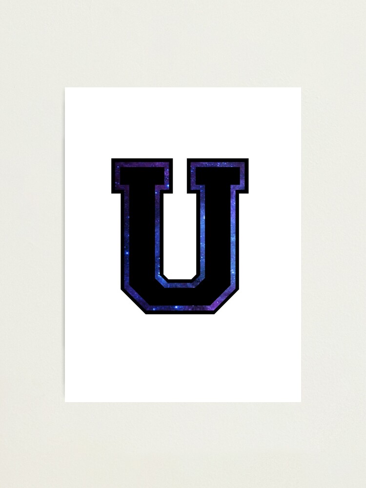u varsity letter photographic print by bohemiandesignz redbubble