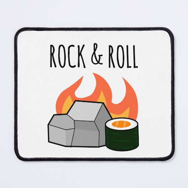 Item preview, Rock N' Roll, Stone and Maki Sushi Roll Pun designed and sold by EnzoVectorism.