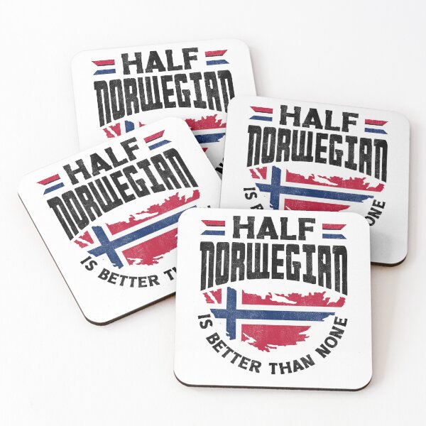 Item preview, Norway Flag Half Norwegian is Better Than None Funny designed and sold by ShopTheStyle.