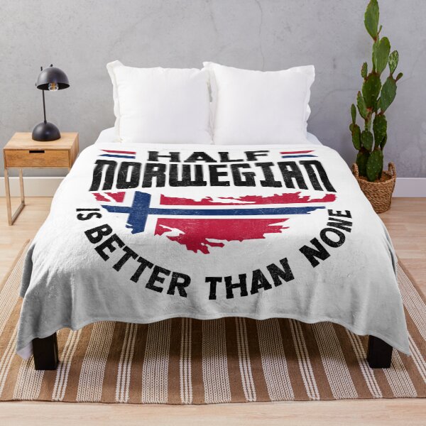 Item preview, Norway Flag Half Norwegian is Better Than None Funny designed and sold by ShopTheStyle.