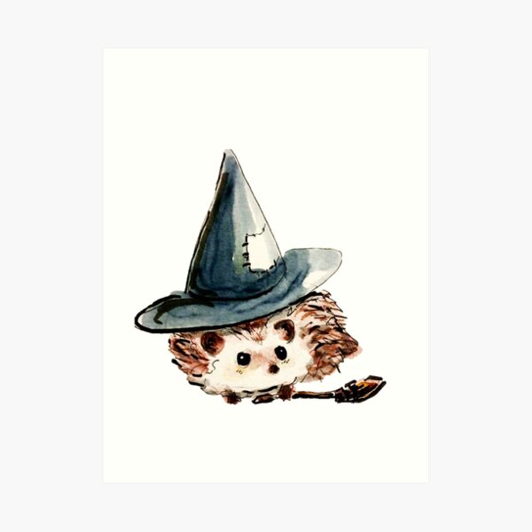 Hedgehog Witch Art Print