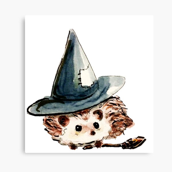 Hedgehog Witch Canvas Print