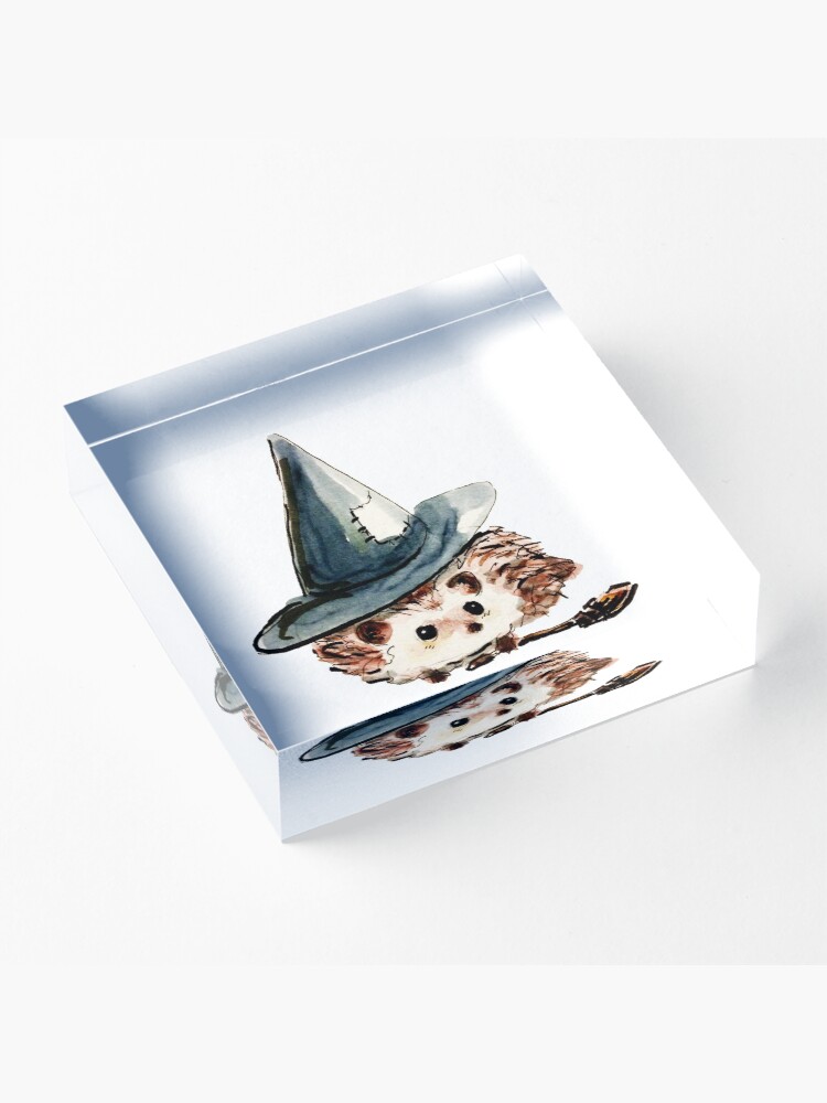 Alternate view of Hedgehog Witch Acrylic Block