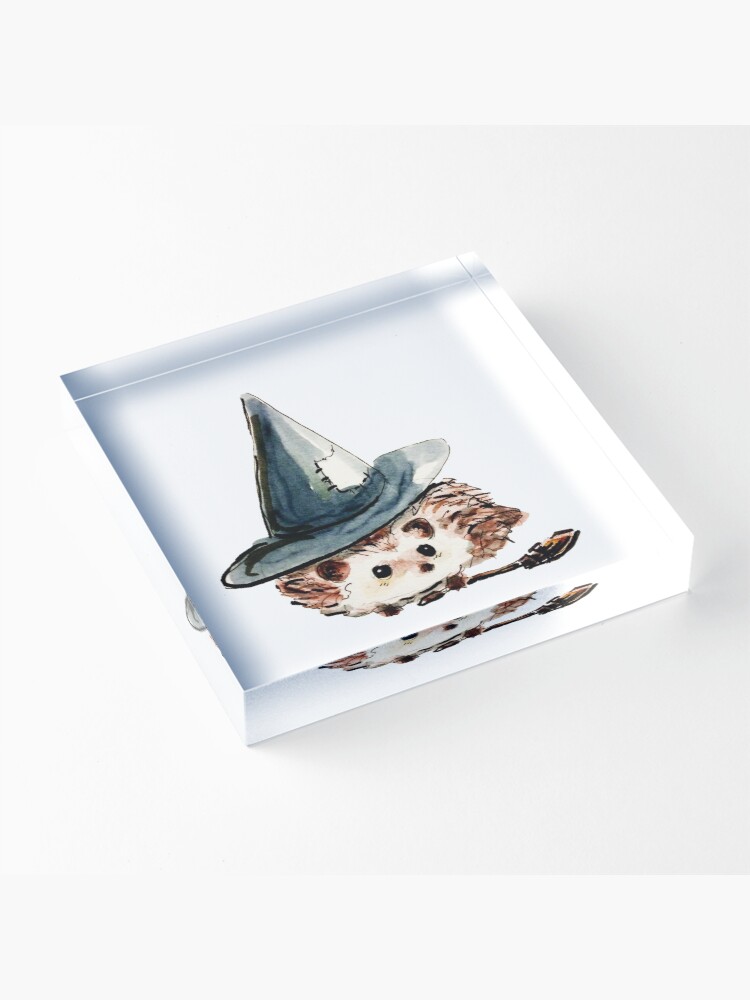 Alternate view of Hedgehog Witch Acrylic Block