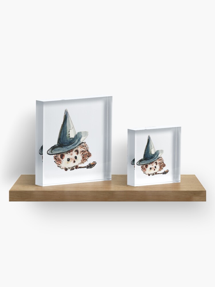Alternate view of Hedgehog Witch Acrylic Block