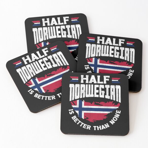 Item preview, Norway Flag Half Norwegian is Better Than None Funny designed and sold by ShopTheStyle.