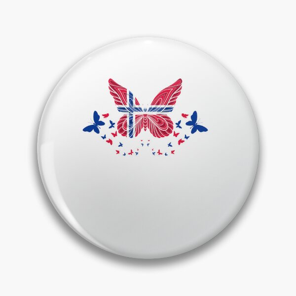 Item preview, Norway Norwegian Norway Flag Butterflies designed and sold by ShopTheStyle.