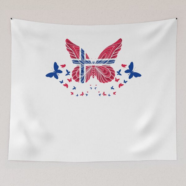 Item preview, Norway Norwegian Norway Flag Butterflies designed and sold by ShopTheStyle.