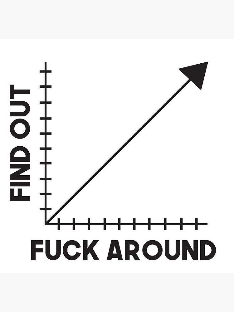 Fuck Around and Find Out Graph Chart  Zipper Pouch for Sale by