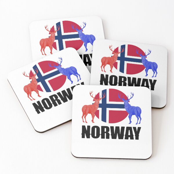 Item preview, Norway Norwegian Norway Flag Stags Silhouettes designed and sold by ShopTheStyle.