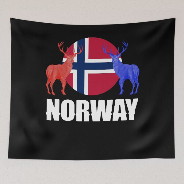 Item preview, Norway Norwegian Norway Flag Stags Silhouettes designed and sold by ShopTheStyle.