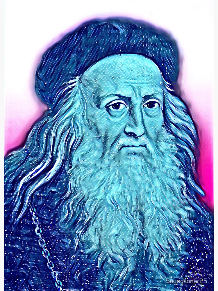 Leonardo da Vinci Artwork | Leonardo da Vinci Portrait | Leonardo da Vinci  Wall Art | Art Board Print