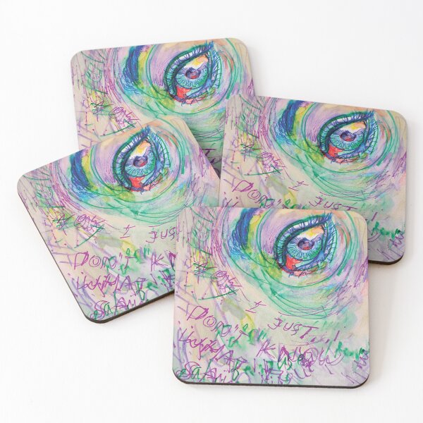 Item preview, colorful marker painting of an eye designed and sold by RubyMagician.