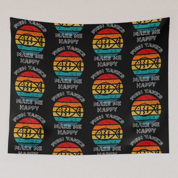 Item preview, Fish Tanks Make Me Happy Retro Fish designed and sold by JRRTs.