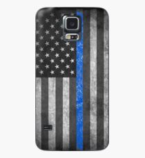 Dünne blaue Linie Hülle & Skin für Samsung Galaxy