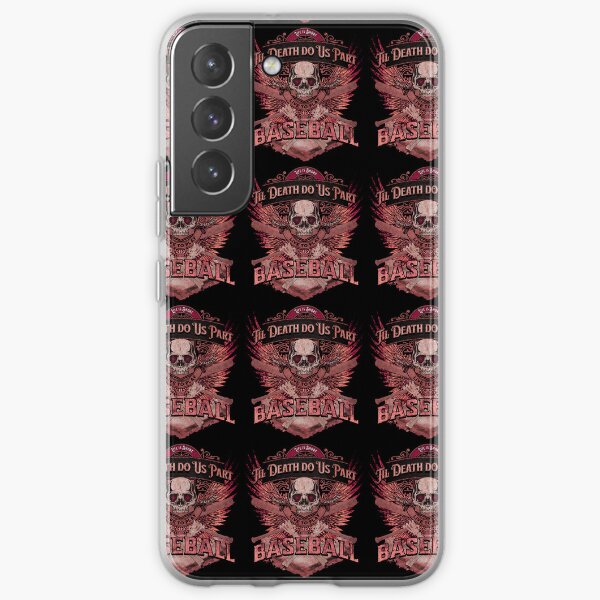 Life is Short - Til Death Do Us Part - Live to Play Baseball | Grunge Pink theme | Skull & Bones Samsung Galaxy Soft Case