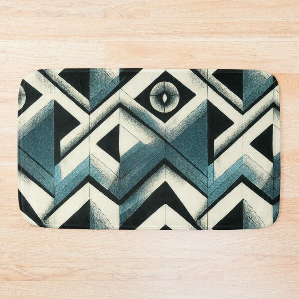 Item preview, Abstract Cubistic Teal Pattern designed and sold by GrimCutie.