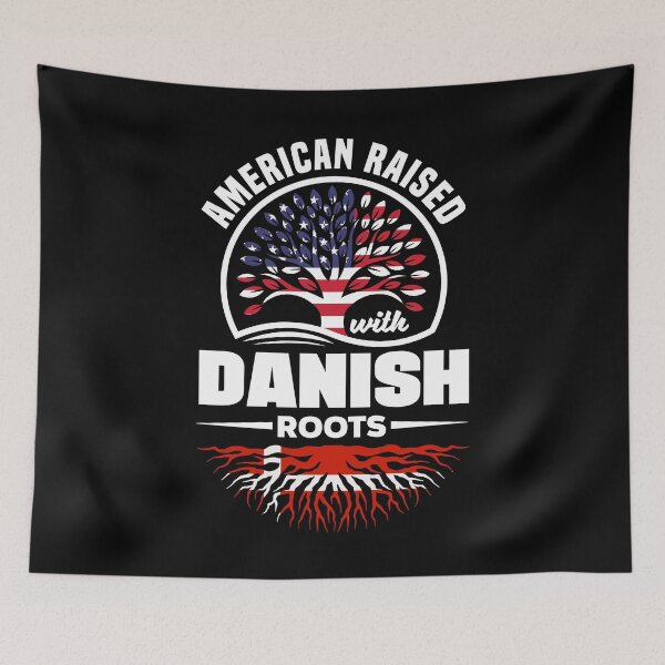 Item preview, American Raised With danish Roots Denmark Danish Flag designed and sold by ShopTheStyle.