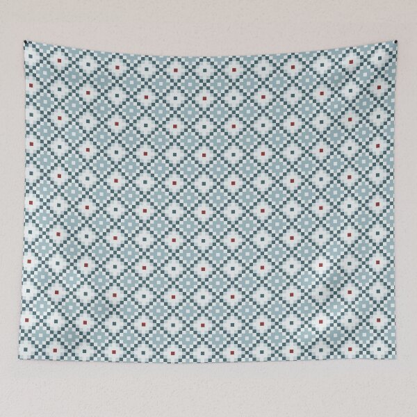 Item preview, Gaucho Pampa Pattern 10 Light Blue Pastel with Red Dots designed and sold by Pablo Pereyra.
