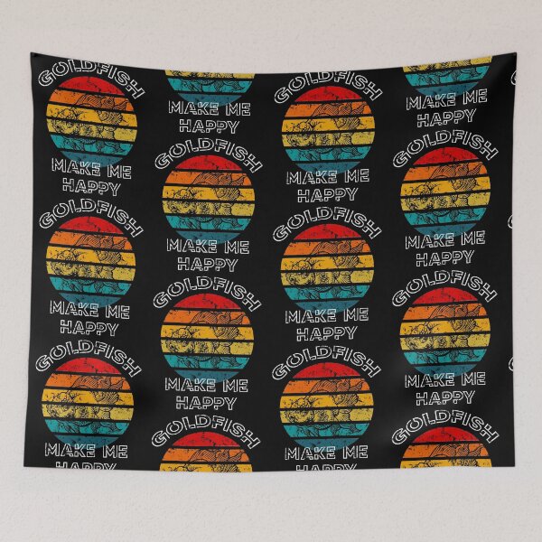 Item preview, Goldfish Make Me Happy Retro Sunset designed and sold by JRRTs.